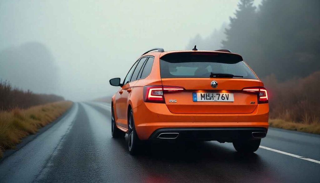 Powerful Skoda Octavia RS Launching Oct 17 – Only 100 Units 2025 Skoda Octavia RS Rear Design with Spoiler and Exhausts