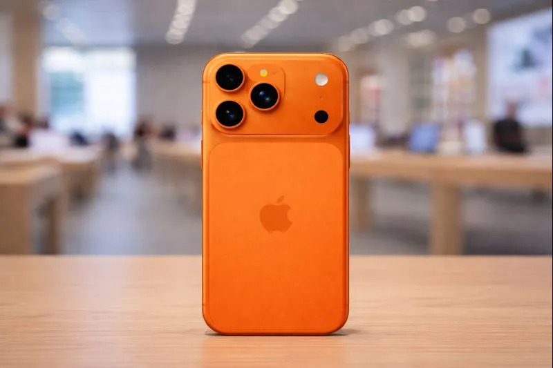Apple iPhone 17 Pro Max in Cosmic Orange with 6.7-inch display