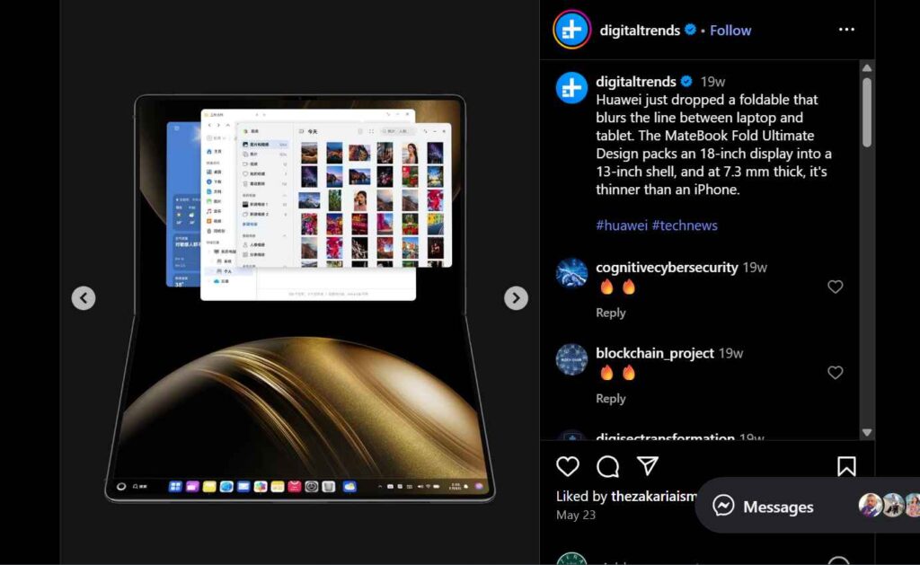Huawei MateBook Fold Ultimate: Perfect 18” Foldable Laptop Huawei MateBook Fold Ultimate Screenshot
