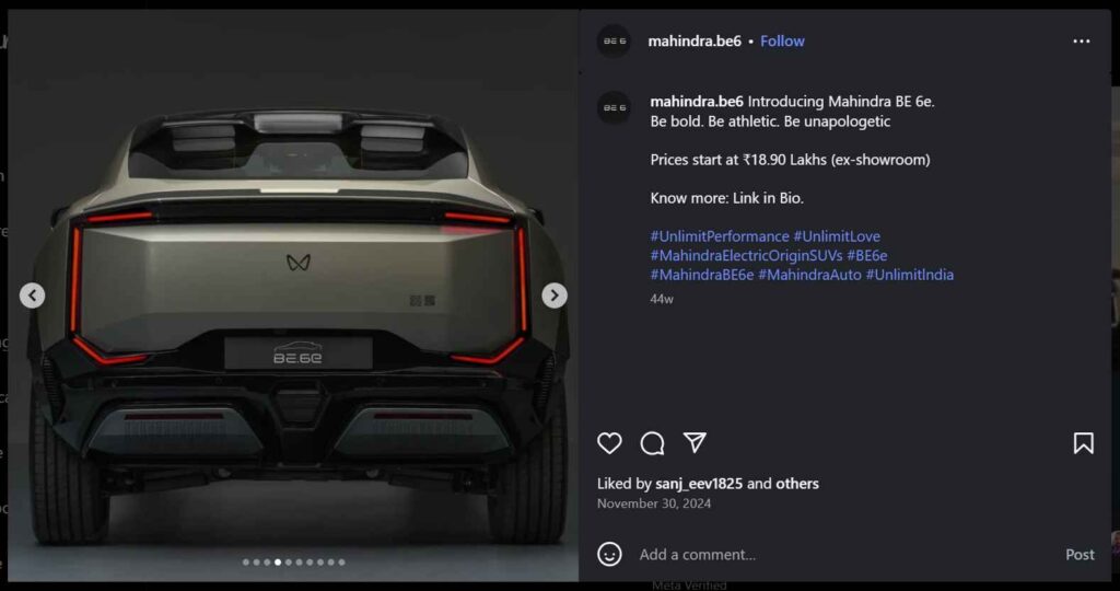 Mahindra BE 6 SUV: Price, Range, Specs & Luxury Features Mahindra BE 6 SUV Screenshot