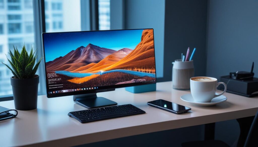 Samsung Galaxy S26 Edge: Expected Price & Launch Date Samsung Galaxy S26 Edge placed on an office desk beside a laptop and coffee cup.