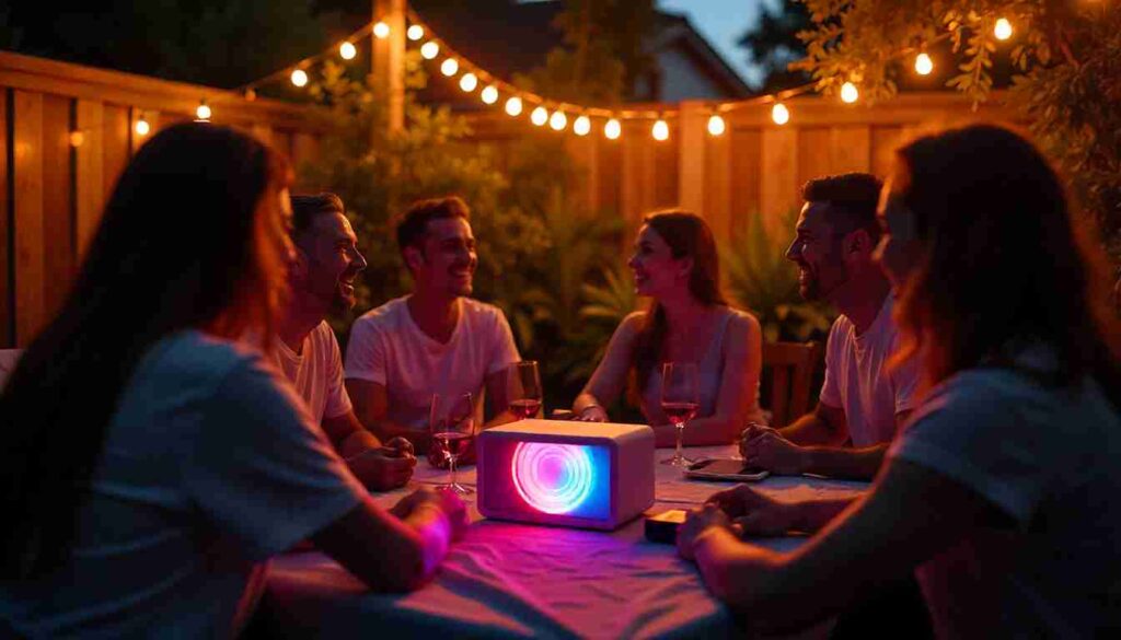 Sony ULT Field 5 Review: The Best Portable Party Speaker Yet Sony ULT Field 5 portable speaker with lights at outdoor party