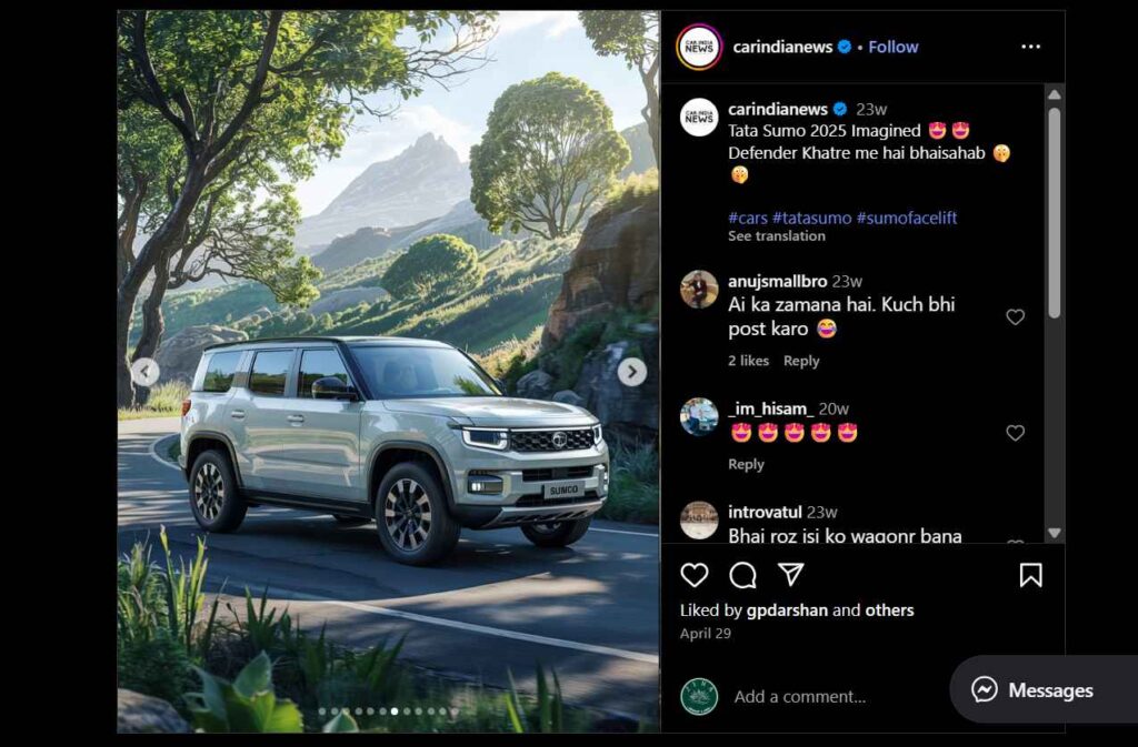 Tata Sumo 2025: Affordable SUV Expected Price & Launch Date Tata Sumo 2025 Screenshot