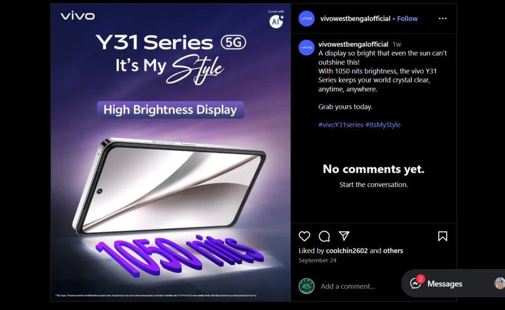 Best Vivo Y31 & Vivo Y31 Pro 5G Price in India 2025 Vivo Y31  & Vivo Y31 Pro Screenshot