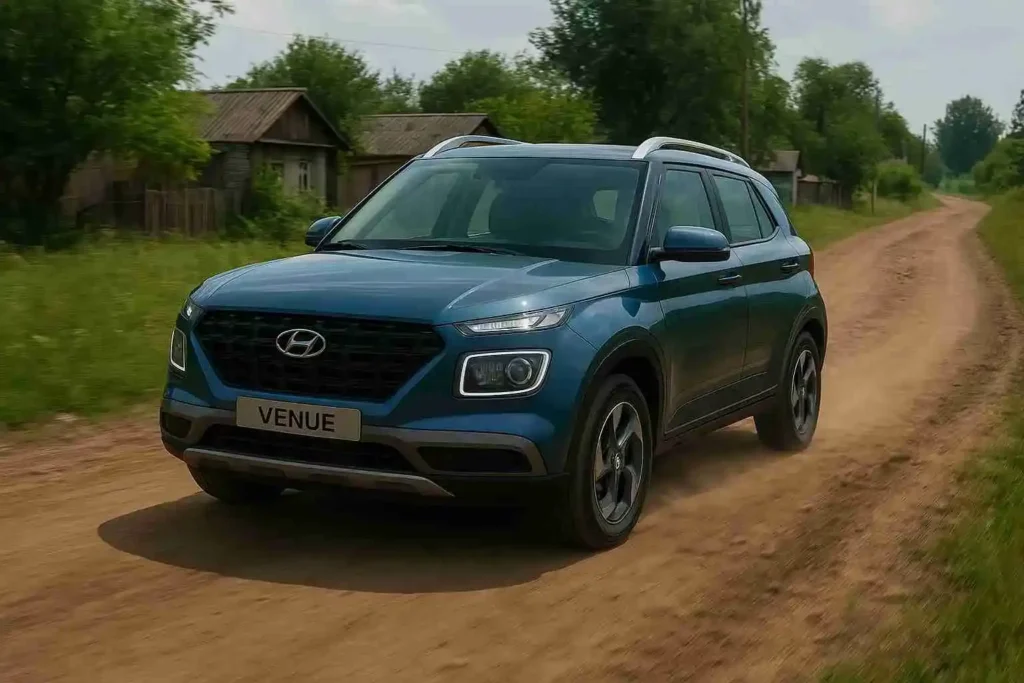 Hyundai Venue 2025 Driving on Village Road