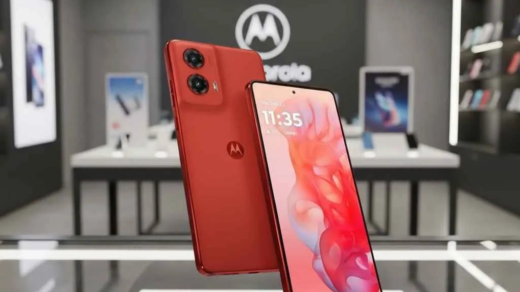 Motorola Moto G36 5G Angled Front and Back View