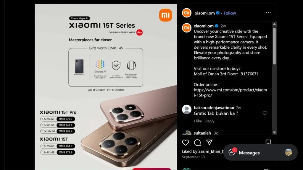 Powerful Xiaomi 15T Series with Leica 50MP Camera & Price Xiaomi 15T Series 50MP Leica Cam & 90W Charging Screenshot