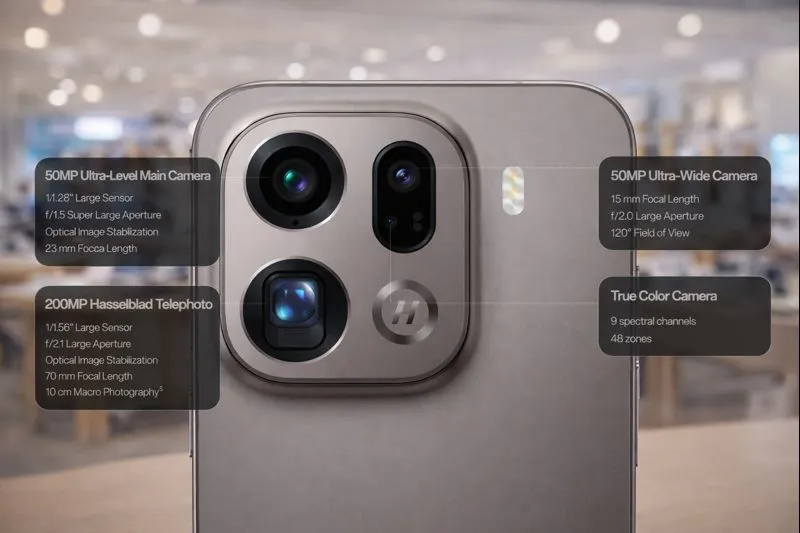 OPPO Find X9 Pro 5G camera specifications