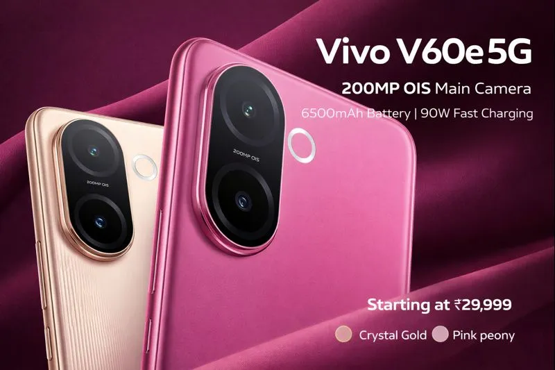 Vivo V60e 5G smartphone India launch premium design