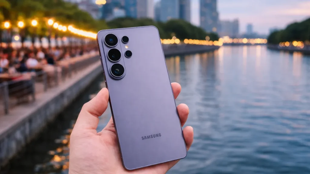 Samsung S26 Ultra in Hand – Luxury Smartphone Feel