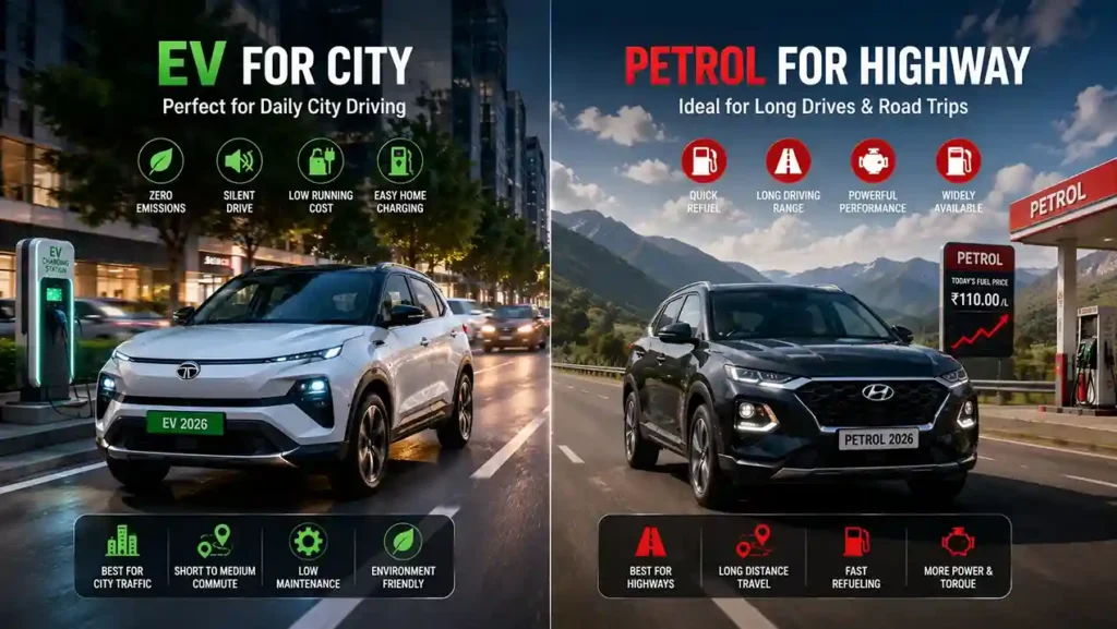 EV running cost per kilometer India