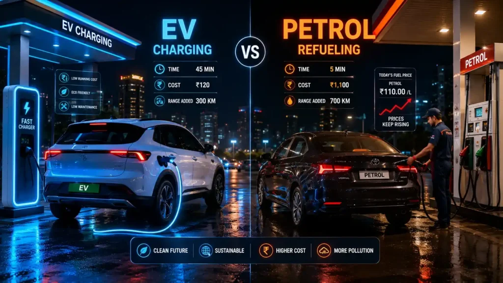 Electric car charging station India