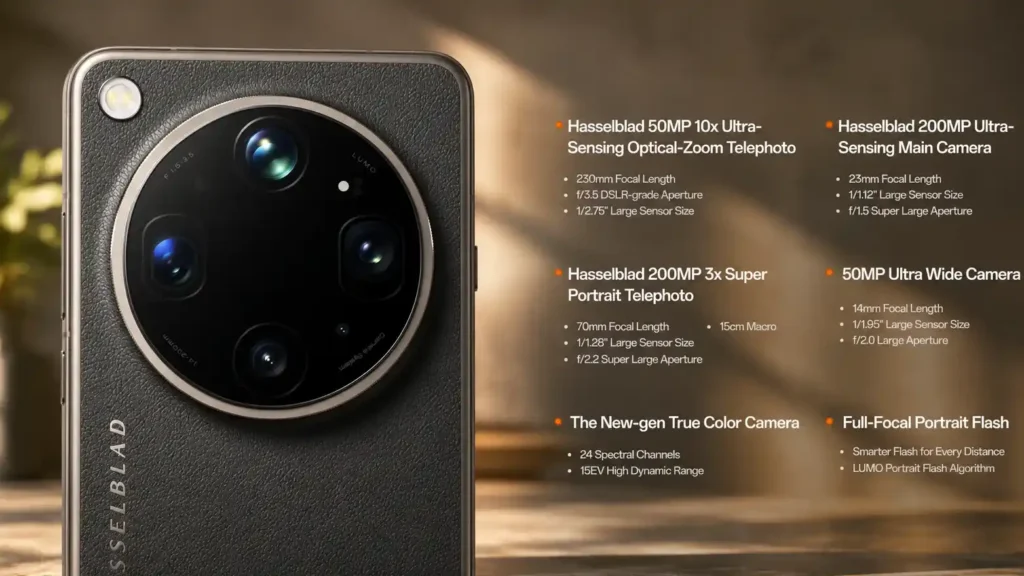 OPPO Find X9 Ultra 200MP zoom camera