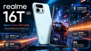 Realme 16T 5G Launched in India With 50MP Camera & Massive 8,000mAh Battery