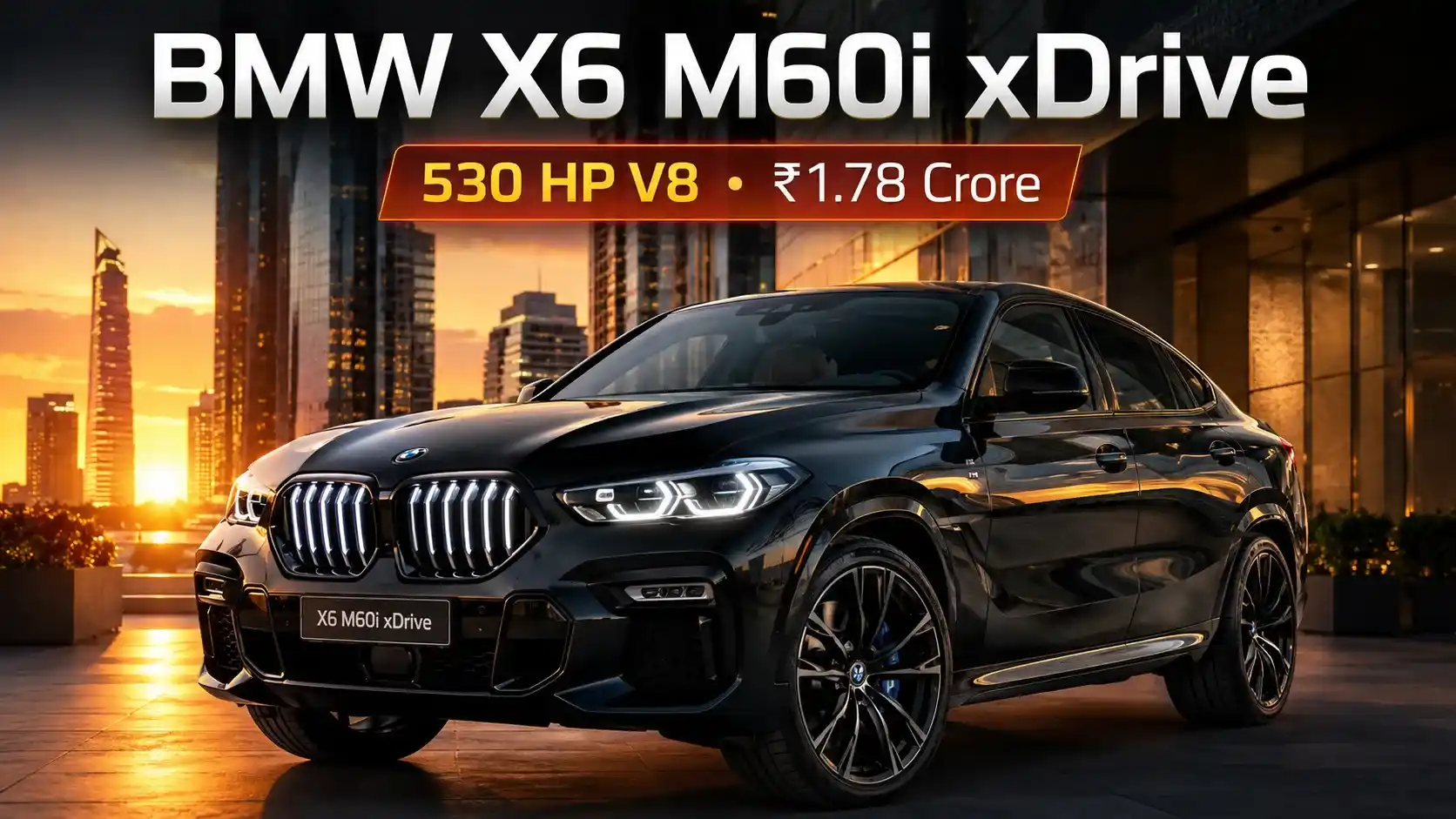 BMW X6 M60i xDrive front view in India