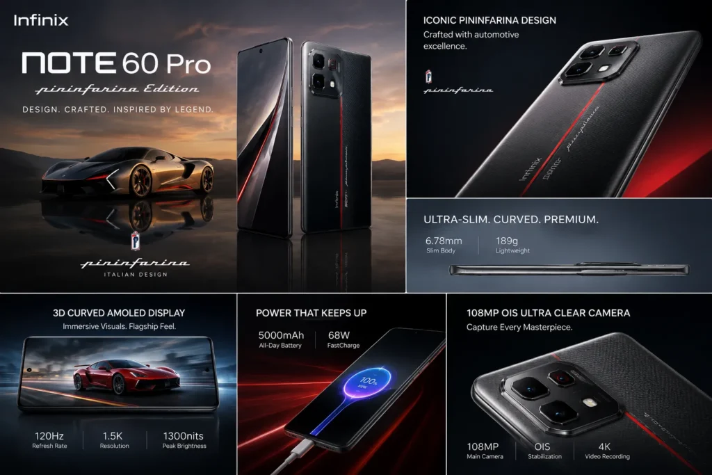 Infinix Note 60 Pro+ 5G Pininfarina Edition Launched in India Price, Specs & Features Infinix Note 60 Pro+ 5G Display Features