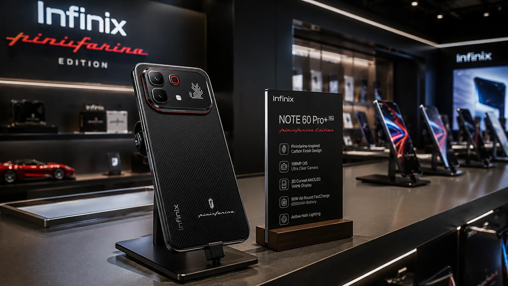 Infinix Note 60 Pro Plus Pininfarina Edition rear panel design