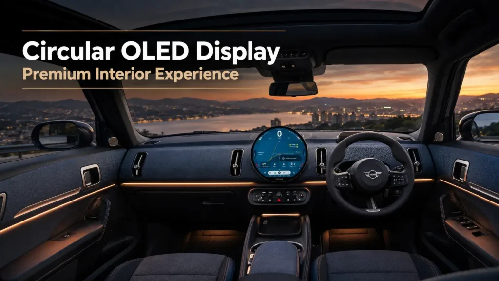 MINI Countryman C circular OLED touchscreen and premium cabin