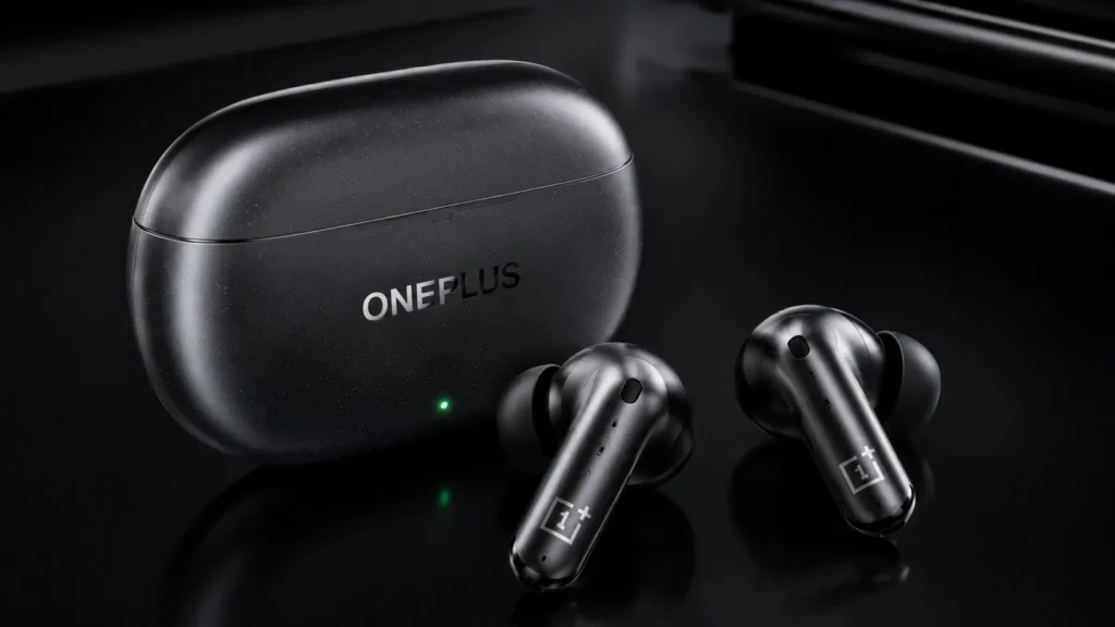 OnePlus Nord Buds 4 Charging Case and Earbuds Close-Up