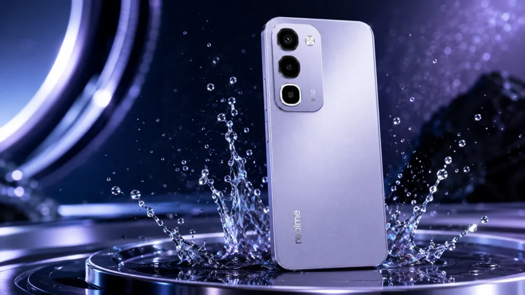 Realme P4R 5G Lavender Glare design with AI Pulse Light