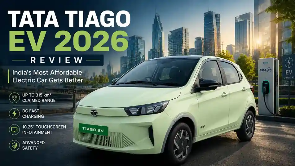 Tata Tiago EV 2026 Best Electric Cars Under ₹15 Lakh