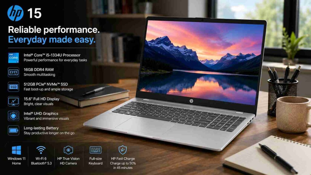 Best Laptop Under ₹50000 in India 2026 | Top 10 Latest Picks HP 15 Laptop