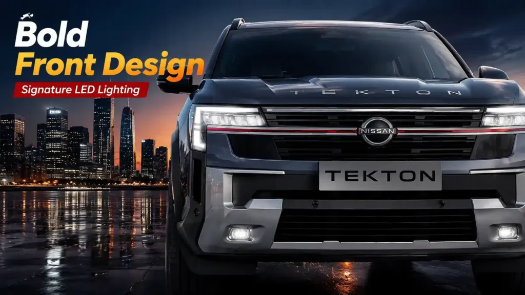 Nissan Tekton Bold Front Design & Signature LED Headlights