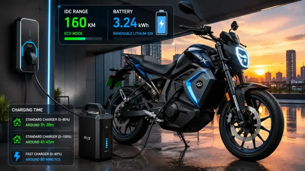 Revolt RVX Review 2026: Price, Range, Specifications, Features & Is It Worth Buying? Revolt RVXBattery Range
