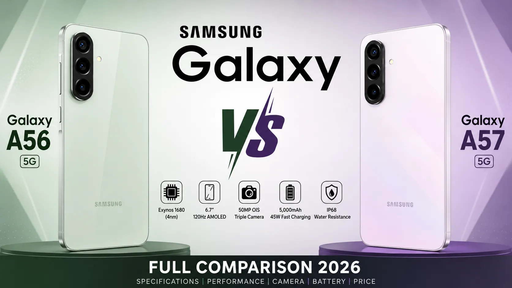 Samsung Galaxy A56 vs Samsung Galaxy A57