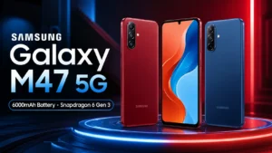 Samsung Galaxy M47 5G Rogue Red with Snapdragon 6 Gen 3 and 6000mAh battery