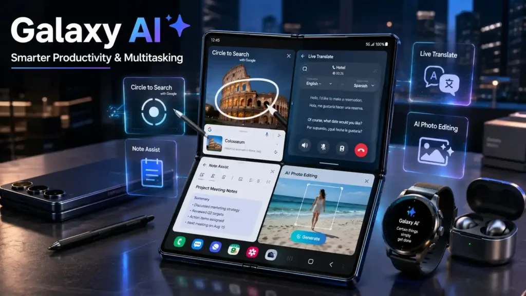 Samsung Galaxy Z Fold 8 5G Galaxy AI Features & Multitasking