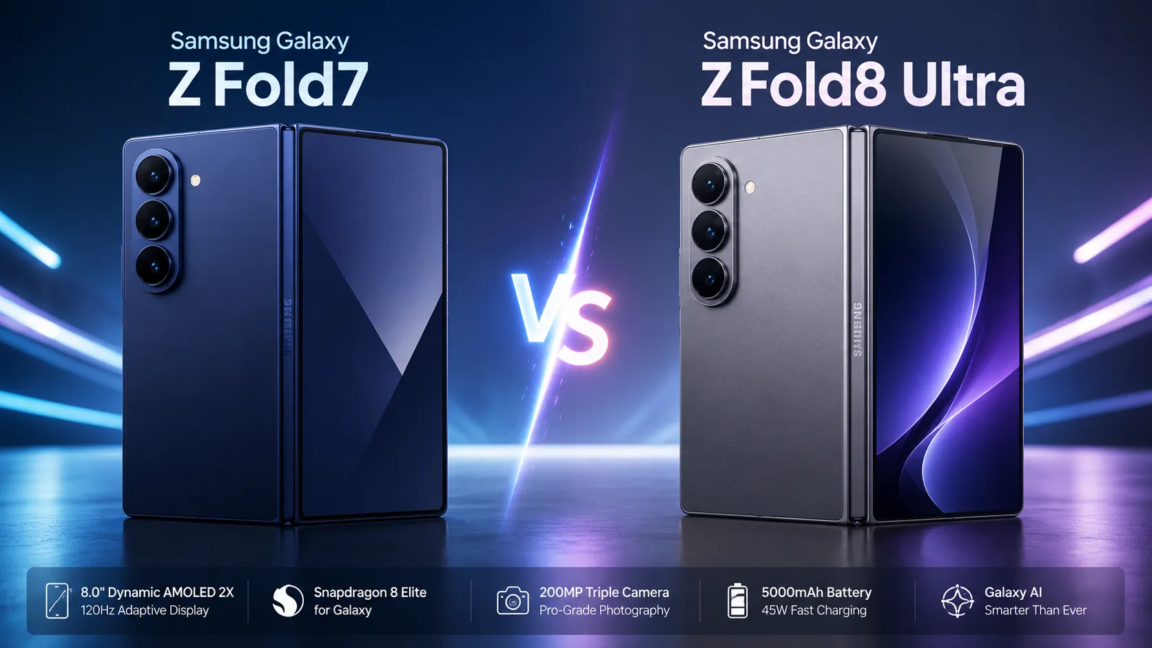 Samsung Galaxy Z Fold7 vs Samsung Galaxy Z Fold8 Ultra