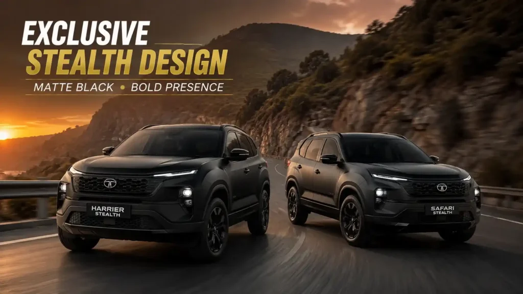 Tata Harrier Stealth Edition & Tata Safari Stealth Edition Launched: Price, Features & Full Review Tata Harrier Stealth Edition and Tata Safari Stealth Edition Exterior Design