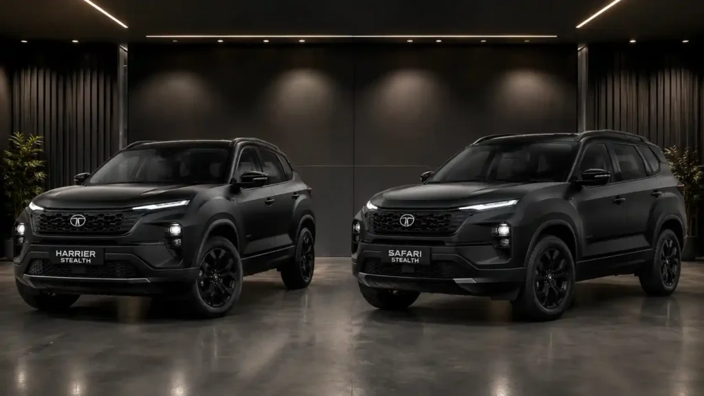 Tata Harrier Stealth Edition & Tata Safari Stealth Edition Launched: Price, Features & Full Review Tata Harrier Stealth Edition vs Tata Safari Stealth Edition Comparison