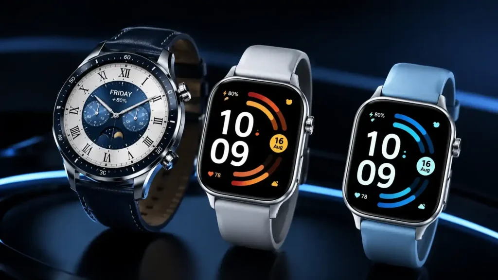 Xiaomi Watch S5 46mm compared with Redmi Watch 6 NFC and Redmi Watch 6