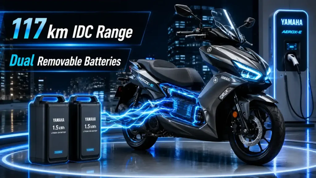 Yamaha Aerox-E charging battery