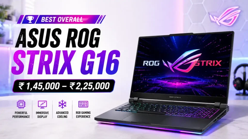 Best Gaming Laptops 2026: Top Picks for Every Budget ASUS ROG Strix G16 – Best Overall Gaming Laptop 2026