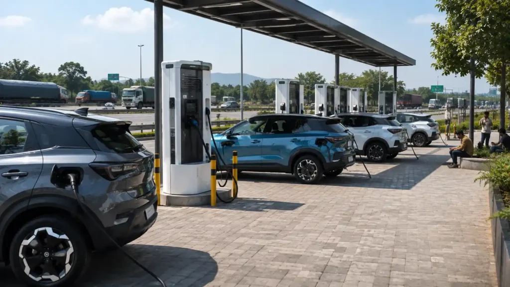 Public DC Fast Charging Station for Electric Cars in India