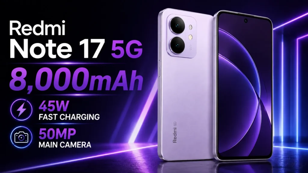 Redmi Note 17 5G 8000mAh Battery Phone 2026