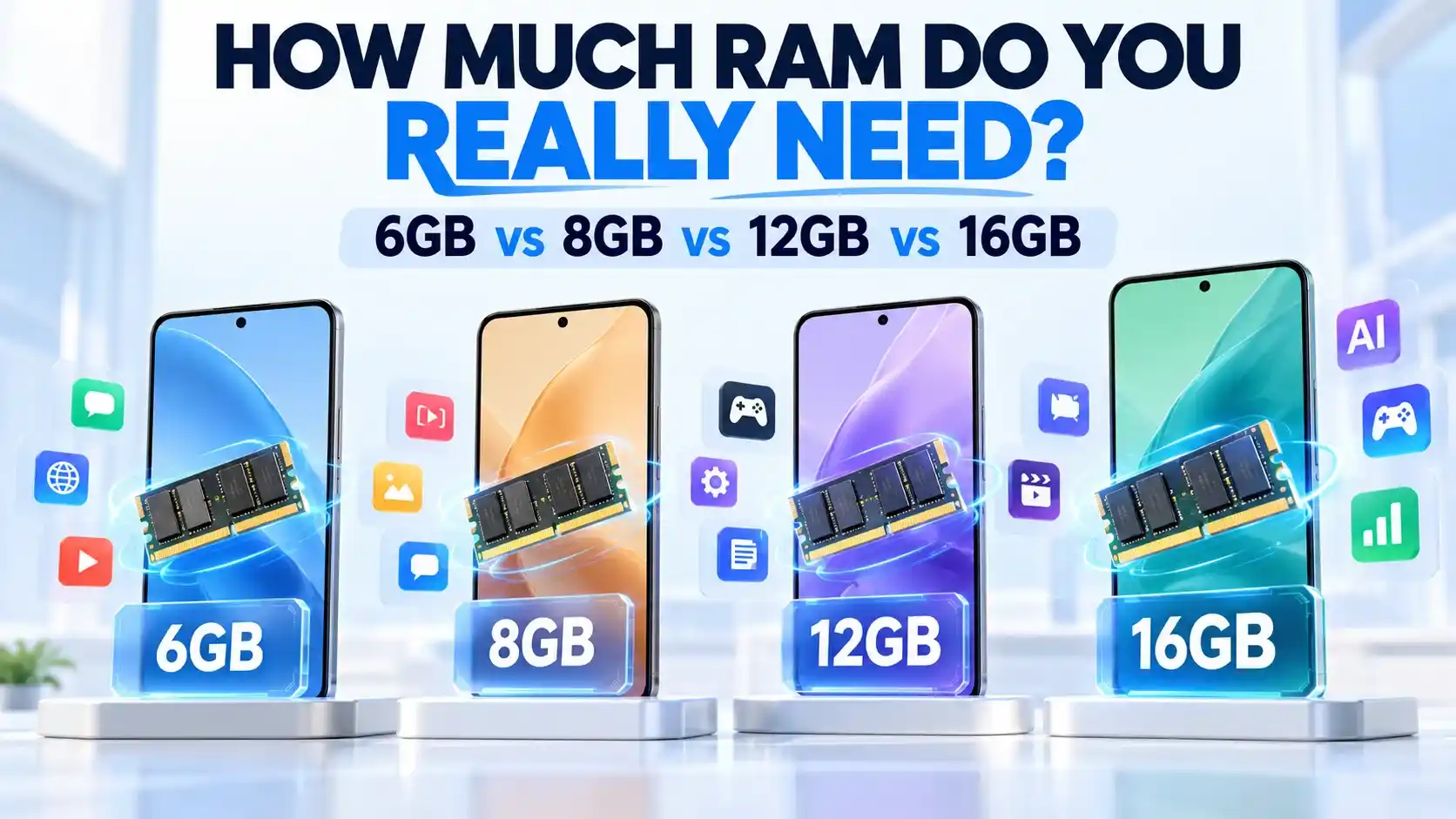 how much RAM do you need in a smartphone? 6GB vs 8GB vs 12GB vs 16GB