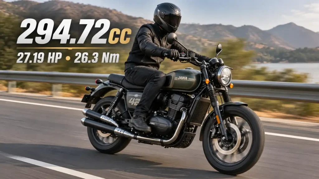Jawa 42 All Stars Launched in India: Price, Specs & Features Jawa 42 All Stars 294.72cc engine and performance