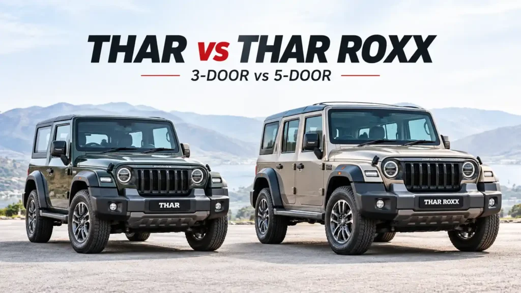 Mahindra Thar Facelift 2026: Price, Features, Specifications and What's New Mahindra Thar Facelift vs Thar Roxx