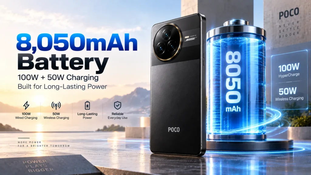 POCO F9 Ultra 8050mAh Battery and Charging
