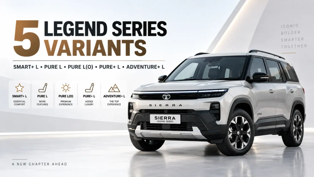 Tata Sierra Legend Series Launched: Price, Features and Variants Tata Sierra Legend Series five variants