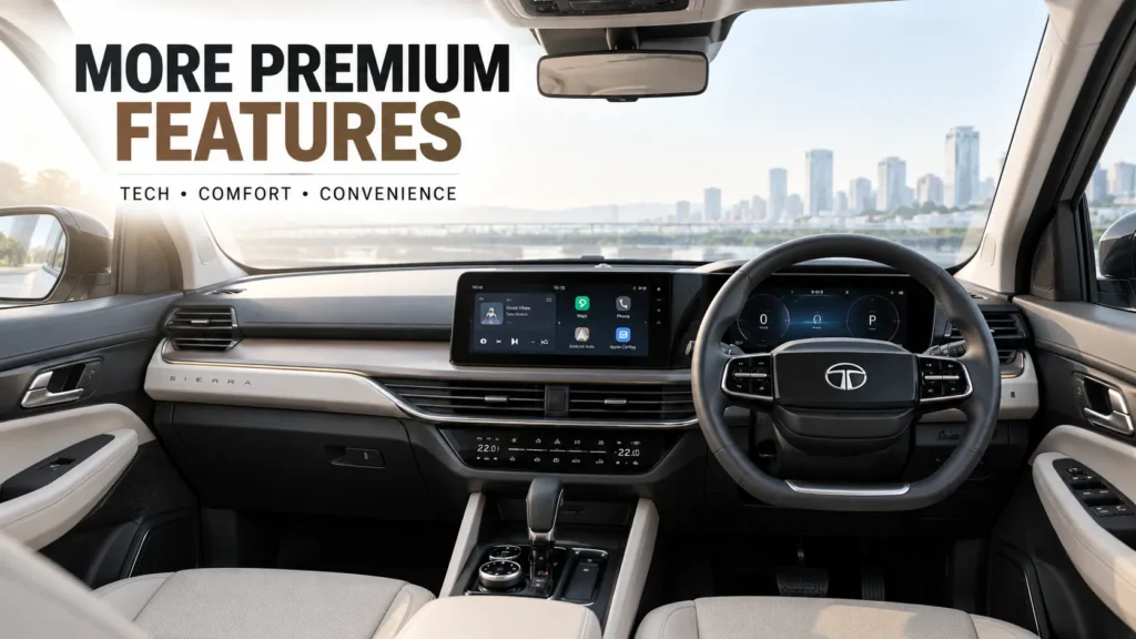 Tata Sierra Legend Series Launched: Price, Features and Variants Tata Sierra Legend Series premium interior features