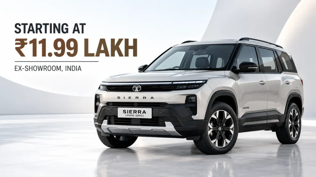 Tata Sierra Legend Series Launched: Price, Features and Variants Tata Sierra Legend Series starting price of ₹11.99 lakh