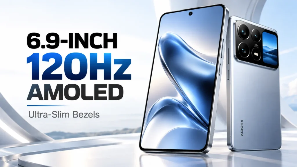 Xiaomi 18 Pro Max 6.9-inch 120Hz AMOLED display with slim bezels