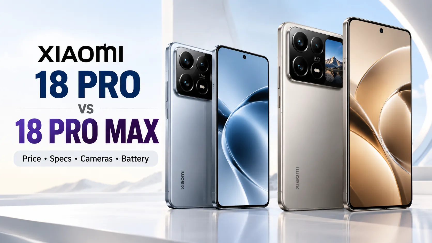 Xiaomi 18 Pro and Xiaomi 18 Pro Max side by side
