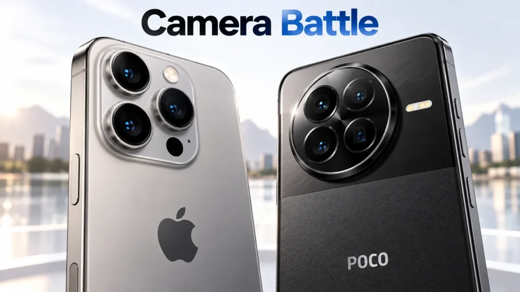 iPhone 18 Pro vs POCO F9 Ultra: Which Flagship Should You Buy? iPhone 18 Pro vs POCO F9 Ultra – Camera Comparison