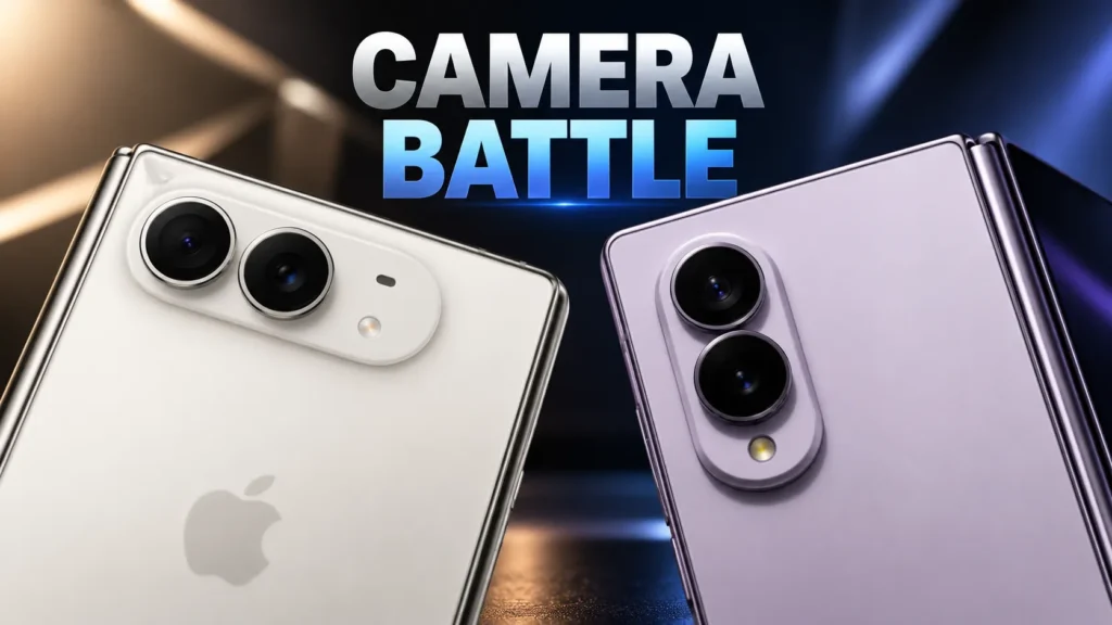 iPhone Duo Fold vs Samsung Galaxy Z Fold 8 Ultra: Which Foldable Is Better? iPhone Duo Fold vs Galaxy Z Fold 8 Ultra Camera Comparison